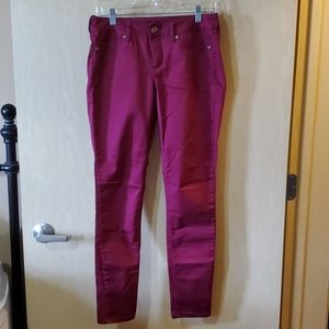 Maurices Maroon/Burgundy Skinny Jeans